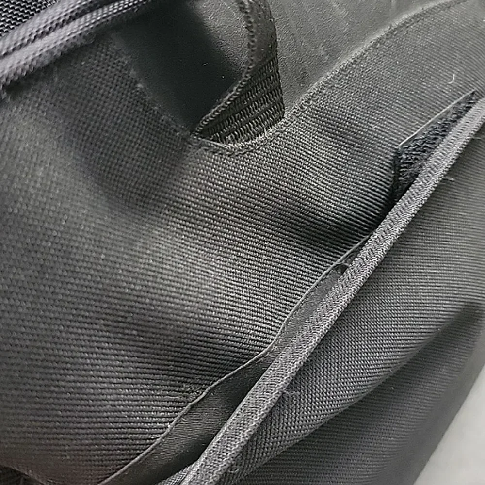 Porsche Rare Briefcase Office Sport Laptop Bag - Black Nylon, Leather Trim